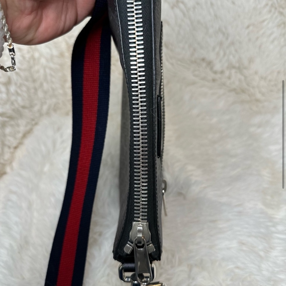 Gucci Messenger Bag Black/Gray Canvas - Picture 5 of 16